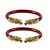 Red  Color Acrylic And Brass Bangle