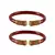 Red  Color Acrylic And Brass Bangle