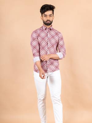 Grey printed cotton mens-casual-shirts 2