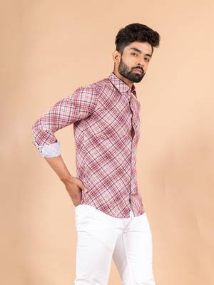 Grey printed cotton mens-casual-shirts 3