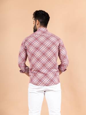 Grey printed cotton mens-casual-shirts 4