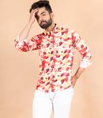 Multicolor printed cotton mens-casual-shirts