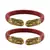 Red  Color Acrylic And Brass Bangle