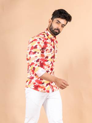 Multicolor printed cotton mens-casual-shirts 3