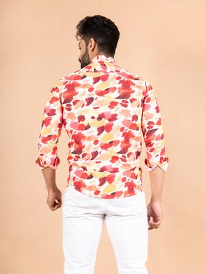 Multicolor printed cotton mens-casual-shirts 4