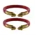 Red  Color Acrylic And Brass Bangle