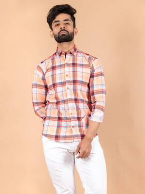 Multicolor printed cotton mens-casual-shirts 1