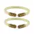 White Color Acrylic And Brass Bangle