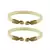 White Color Acrylic And Brass Bangle