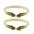 White Color Acrylic And Brass Bangle