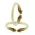 White Color Acrylic And Brass Bangle