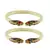 White Color Acrylic And Brass Bangle