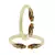 White Color Acrylic And Brass Bangle