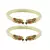 White Color Acrylic And Brass Bangle