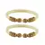 White Color Acrylic And Brass Bangle