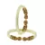White Color Acrylic And Brass Bangle