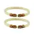 White Color Acrylic And Brass Bangle