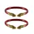 Red  Color Acrylic And Brass Bangle
