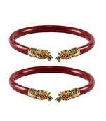 Red  Color Acrylic And Brass Bangle
