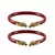 Red  Color Acrylic And Brass Bangle