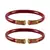 Red  Color Acrylic And Brass Bangle