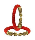 Red  Color Acrylic And Brass Bangle