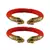 Red  Color Acrylic And Brass Bangle