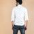 White printed cotton mens-casual-shirts