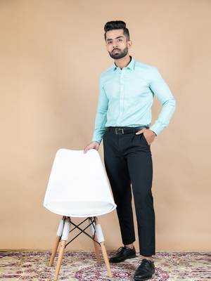 Green printed cotton mens-casual-shirts 4