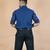 Blue plain cotton mens-casual-shirts
