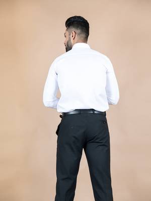 White printed cotton mens-casual-shirts 5