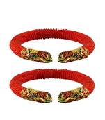 Red  Color Acrylic And Brass Bangle