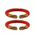 Red  Color Acrylic And Brass Bangle