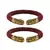 Maroon Color Acrylic And Brass Bangle