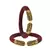 Maroon Color Acrylic And Brass Bangle