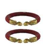 Maroon Color Acrylic And Brass Bangle