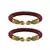 Maroon Color Acrylic And Brass Bangle