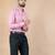 Pink printed cotton mens-casual-shirts