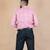 Pink printed cotton mens-casual-shirts