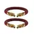 Maroon Color Acrylic And Brass Bangle