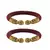 Maroon Color Acrylic And Brass Bangle