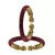 Maroon Color Acrylic And Brass Bangle