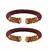 Maroon Color Acrylic And Brass Bangle