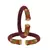 Maroon Color Acrylic And Brass Bangle