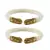 White Color Acrylic And Brass Bangle