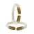 White Color Acrylic And Brass Bangle