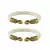 White Color Acrylic And Brass Bangle