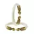 White Color Acrylic And Brass Bangle