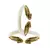 White Color Acrylic And Brass Bangle