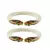 White Color Acrylic And Brass Bangle
